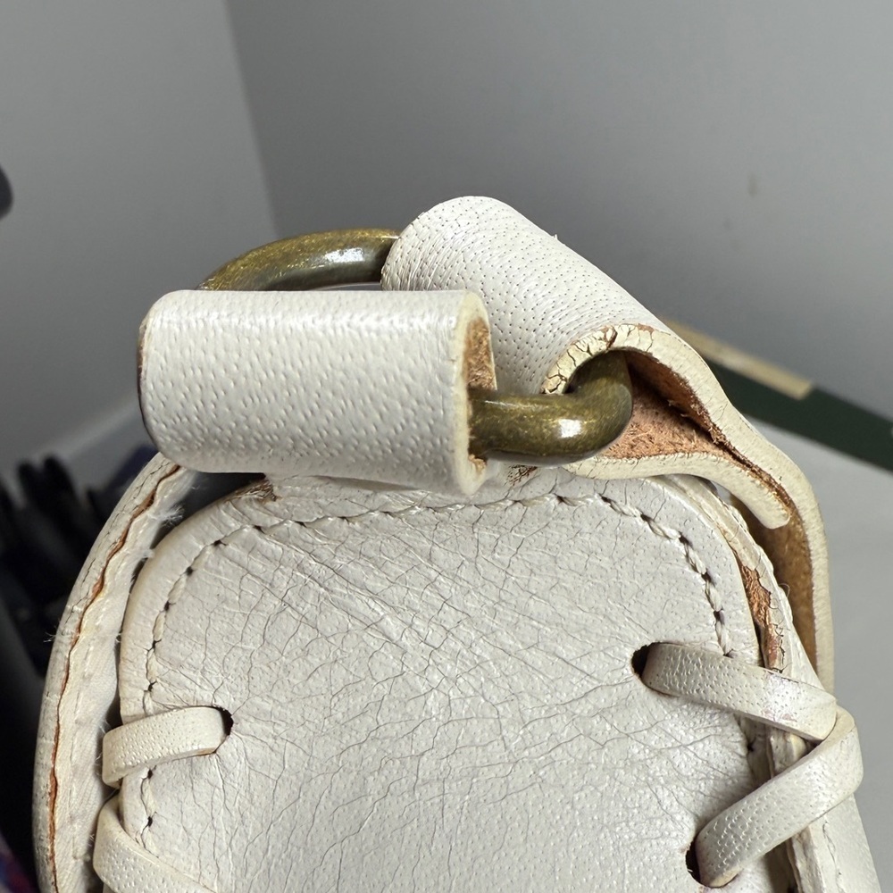 Ecote White BraidedLeather Round Crossbody Western Bag - Picture 4 of 14